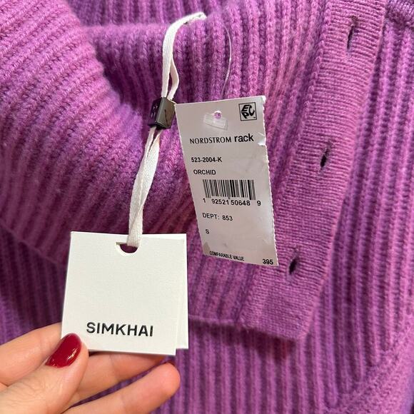 NWT $395 Simkhai Adrienne Wool/Cashmere Turtleneck Sweater, Sz S (2-4) (MM-1145) - Picture 8 of 9